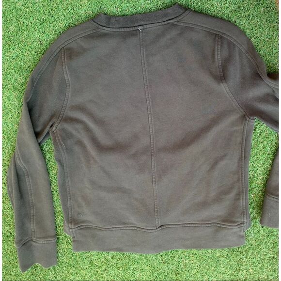 LULULEMON press pause OLIVE GREEN SWEATSHIRT TOP sz 8 - Picture 3 of 7